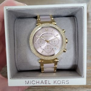 Rose quartz Michael Kors watch
